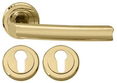 Дверна ручка RDA Verona з накладками під ключ титанове золото (14857)