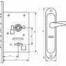 Комплект для входной двери BRUNO BR-55 (ручка на планке + сувальдный замок CY-5555F + 5кл) коричневый (33410)