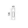 Ручка для розсувних дверей Fimet 3663A F05 матовий хром (53906)