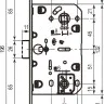 AGB B011025006 Механизм для межкомнатных дверей Mediana Evolution WC никель 96мм (15836)