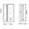 Смарт комплект для скляних дверей Comit C83A зі зчитувачем карток, відбитків пальця та кодовою панеллю чорний