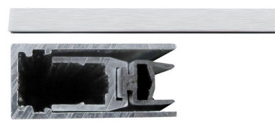 Порог алюминиевый  с резиновой вставкой Comaglio 420 (83-63см) (31104)