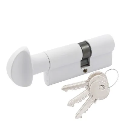 Циліндр Cortelezzi 117F 30x30 ключ/поворотник білий (52655)
