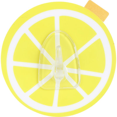 Гачок пластиковий Arino, Лимон одинарний, на силіконовій основі, жовтий