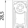 Порог алюминиевый  с резиновой вставкой с прижимом со стороны замка Comaglio 420 (83-63 см) (33263)