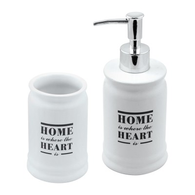 Набір аксесуарів для ванної кімнати Home Heart білий (2 предмети)