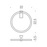 Круг для рушників Colombo Design Luna B0111