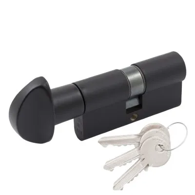 Циліндр Cortelezzi 117F 30x30 ключ/поворотник чорний (52654)