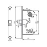 Комплект для межкомнатной двери Comit PS 01 PB/WC (ручка, накладка WC, механизм) полированная латунь (sale) (11633)