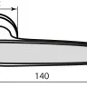RDA Ручка Idea хром/білий R ф/з (49053)