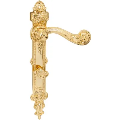 Дверная ручка на планке Enrico Cassina C01210/5 под wc, DX, 90мм золото