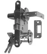Комплект для міжкімнатних дверей Comit PS 02 CP/PZ (ручка, накладка ключ, механізм) хром (14831)