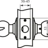 Ручка кнопка 607 ET SS, полированная нержавеющая сталь, с ключами (50820)