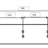 Вешалка гардеробная на 5 крючков Arino, венге/полированная латунь (31669)
